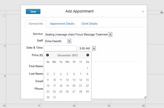 Appointment booking plugin